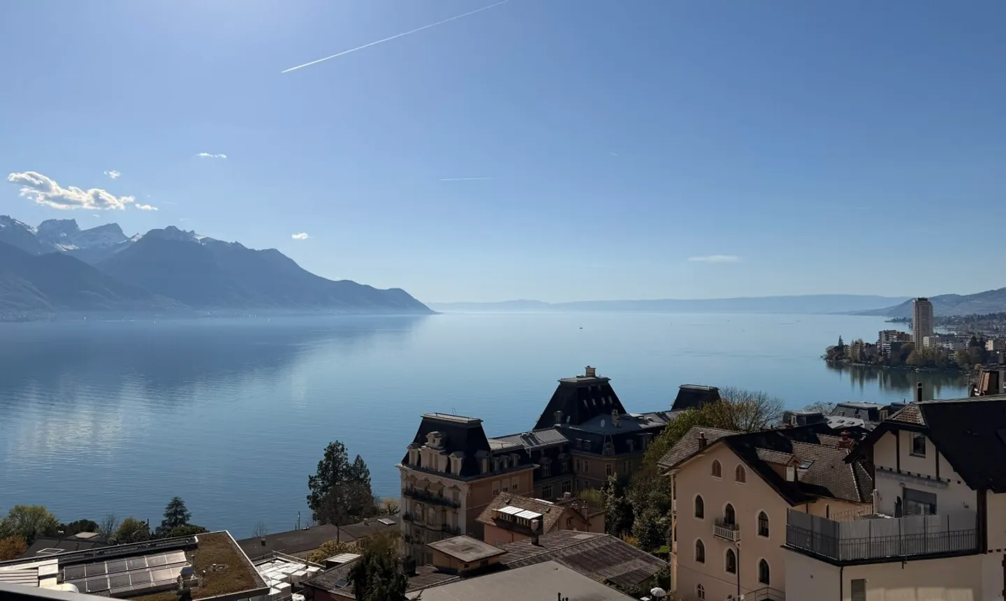Elegante 4.5 locali ristrutturato con vista panoramica sul Lago e Montreux - Foto 1 di 11