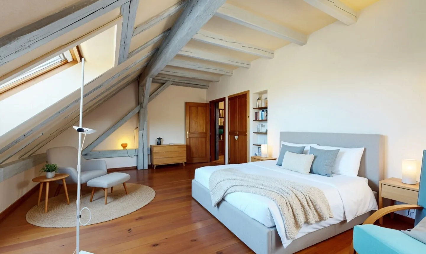 DUPLEX AFFASCINANTE CON GRANDE POTENZIALE DI SVILUPPO A SOTTENS - Foto 5 di 13