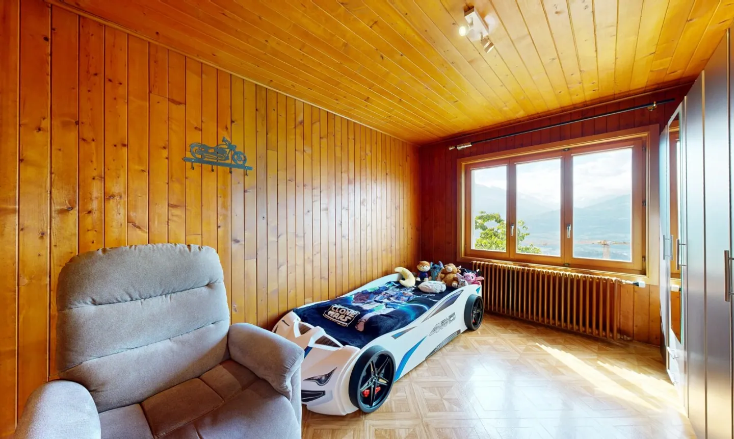 Duplex de 6.5 pièces avec balcon, garages et vue dégagée à Savièse - Foto 9 von 11