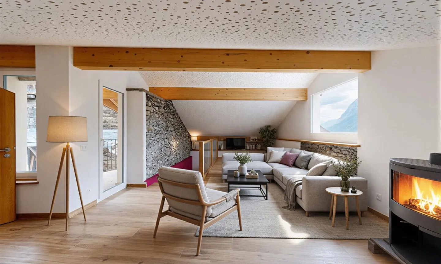 Wunderschönes, außergewöhnliches Einfamilienhaus in Muraz (Sierre) - Foto 1 von 11