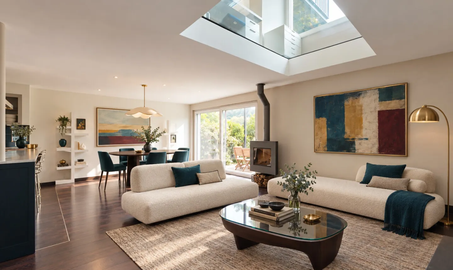 Superbo duplex contemporaneo: Lo spazio e il giardino di una casa - Foto 1 di 11