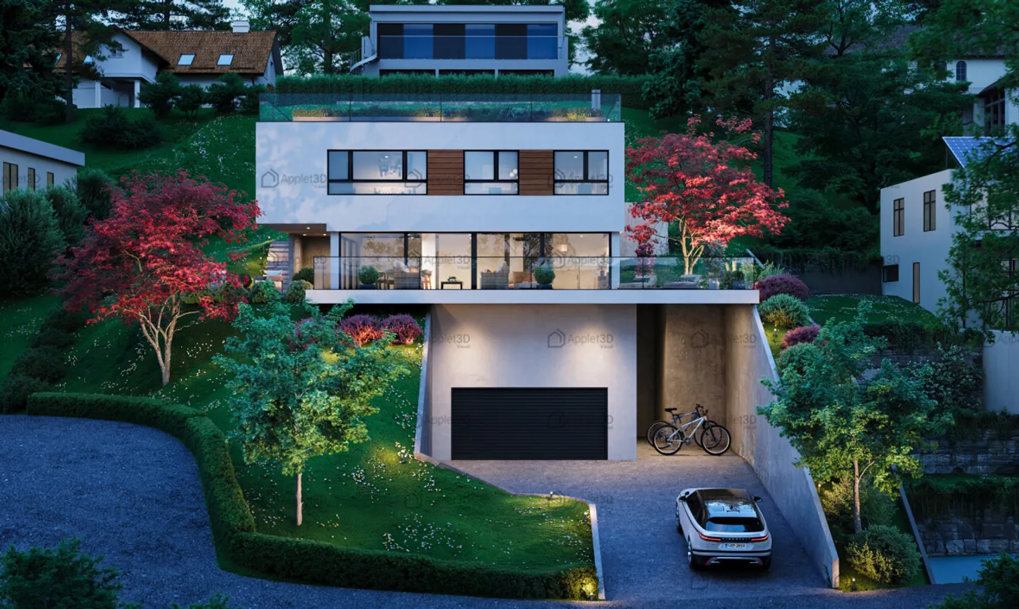 Villa architettonica con vista panoramica sul lago e sulle montagne - Foto 12 di 13