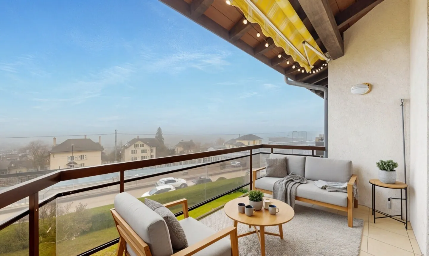 St-Blaise: Grand 5p au dernier étage avec vue sur le lac - Photo 11 of 13