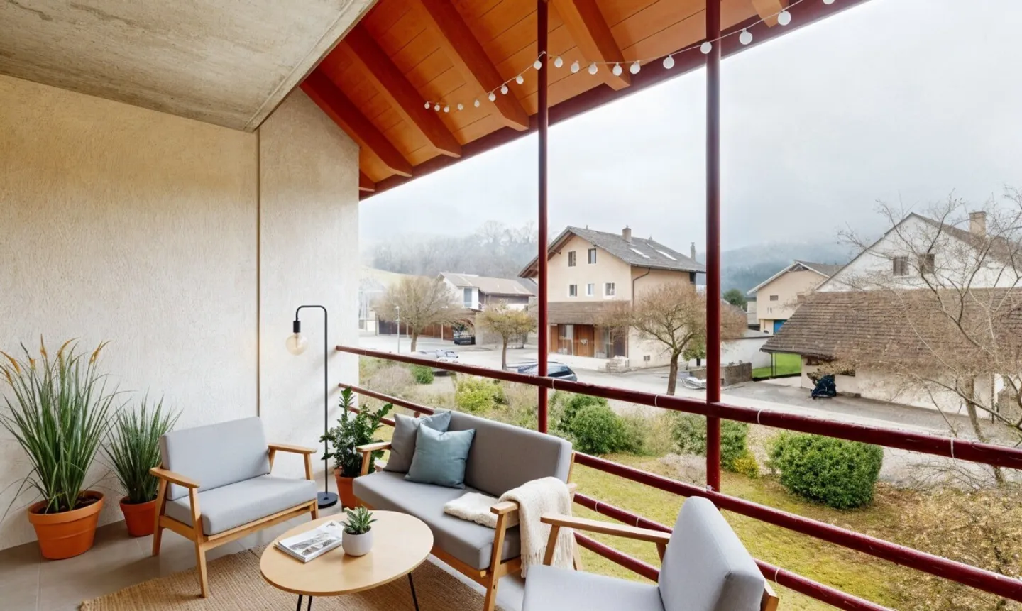 Luminoso appartamento di 4,5 stanze con camino, balcone, vista verde. Vicino a Thun. - Foto 10 di 11