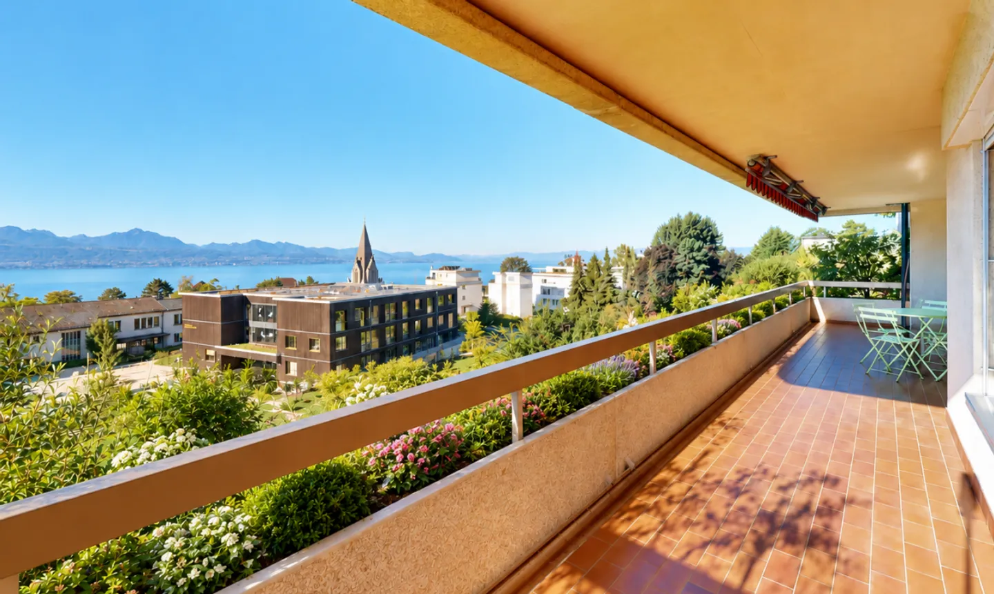 Magnifique appartement de 4,5 pièces avec vue panoramique sur le lac - Photo 1 of 11
