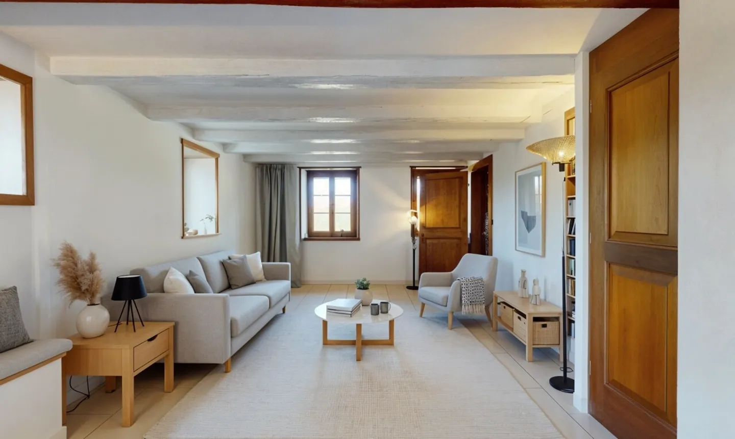 DUPLEX AFFASCINANTE CON GRANDE POTENZIALE DI SVILUPPO A SOTTENS - Foto 3 di 13