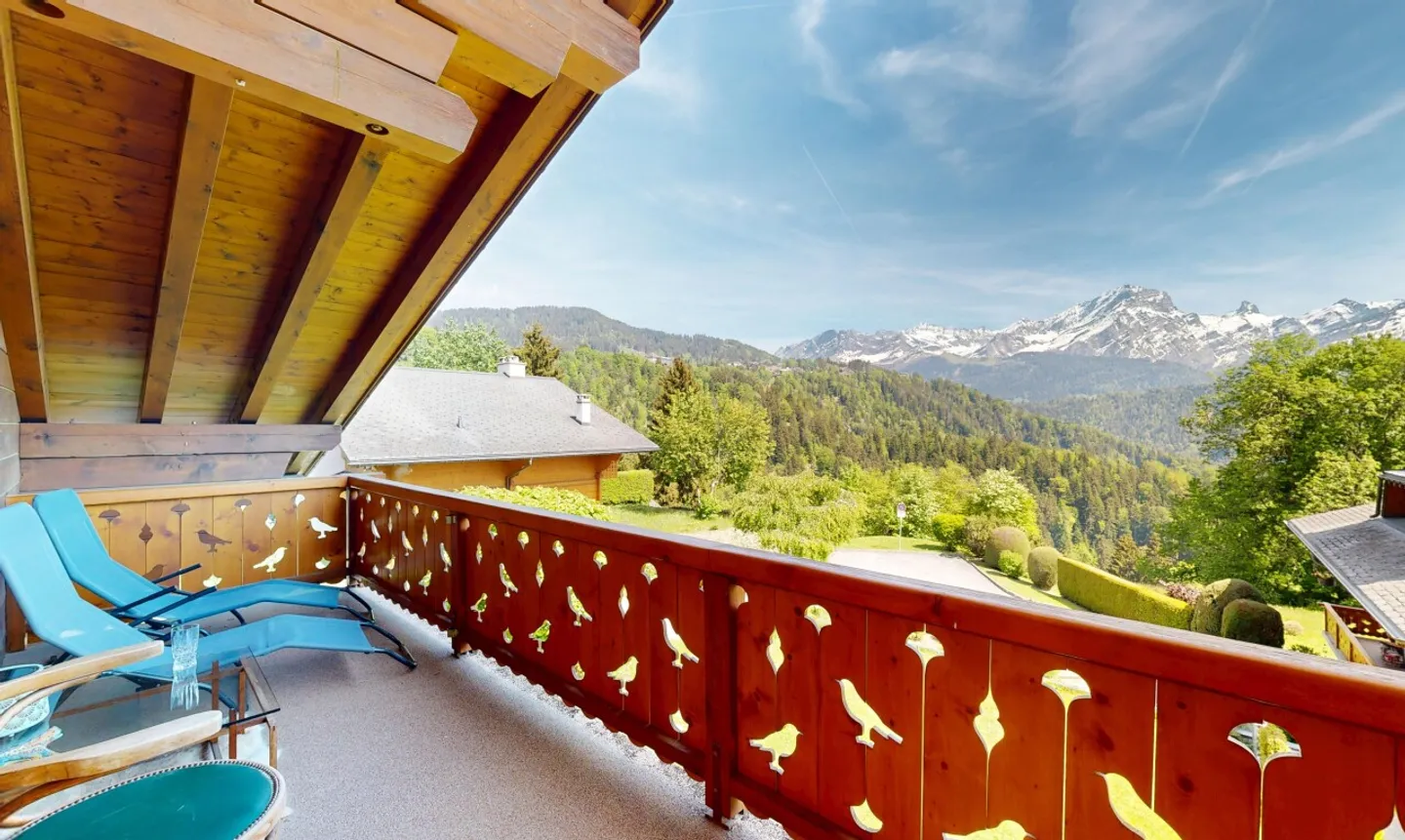 Beautiful apartment with mezzanine and panoramic view – Chesières, Villars - Photo 1 of 11