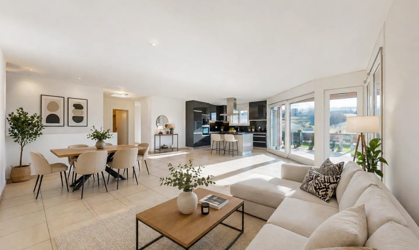 Bright 4.5 room attic apartment with unobstructed views - Photo 1 of 11