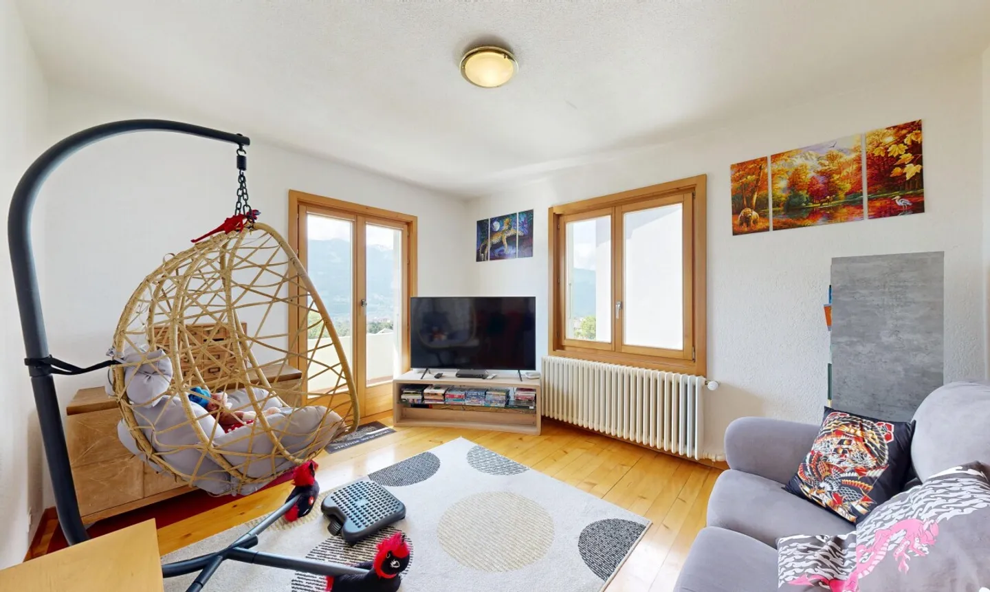 Duplex de 6.5 pièces avec balcon, garages et vue dégagée à Savièse - Foto 5 von 11