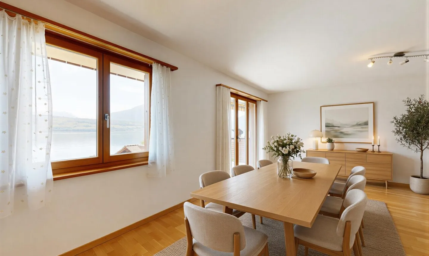 Seesicht, Ruhe und Sonne Ihre 2.5-Zimmerwohnung in Merligen - Foto 4 von 11