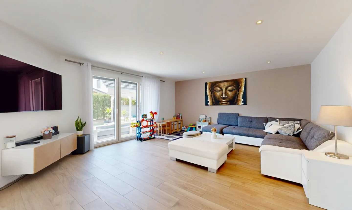 Neuere und helle Wohnung, nach Süden ausgerichtet, in Attalens - Foto 3 von 11