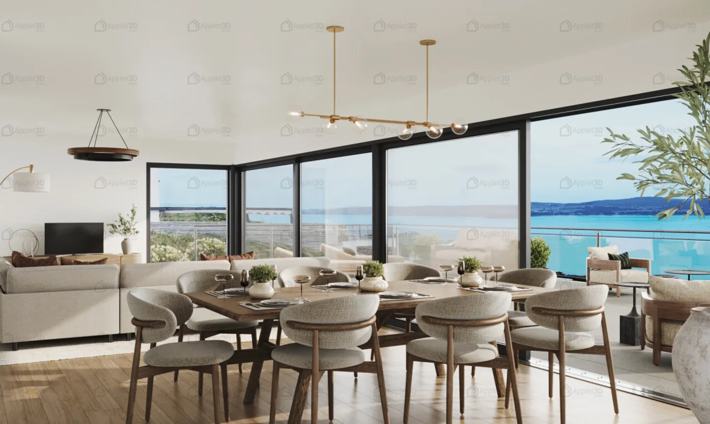 Villa architettonica con vista panoramica sul lago e sulle montagne - Foto 1 di 13