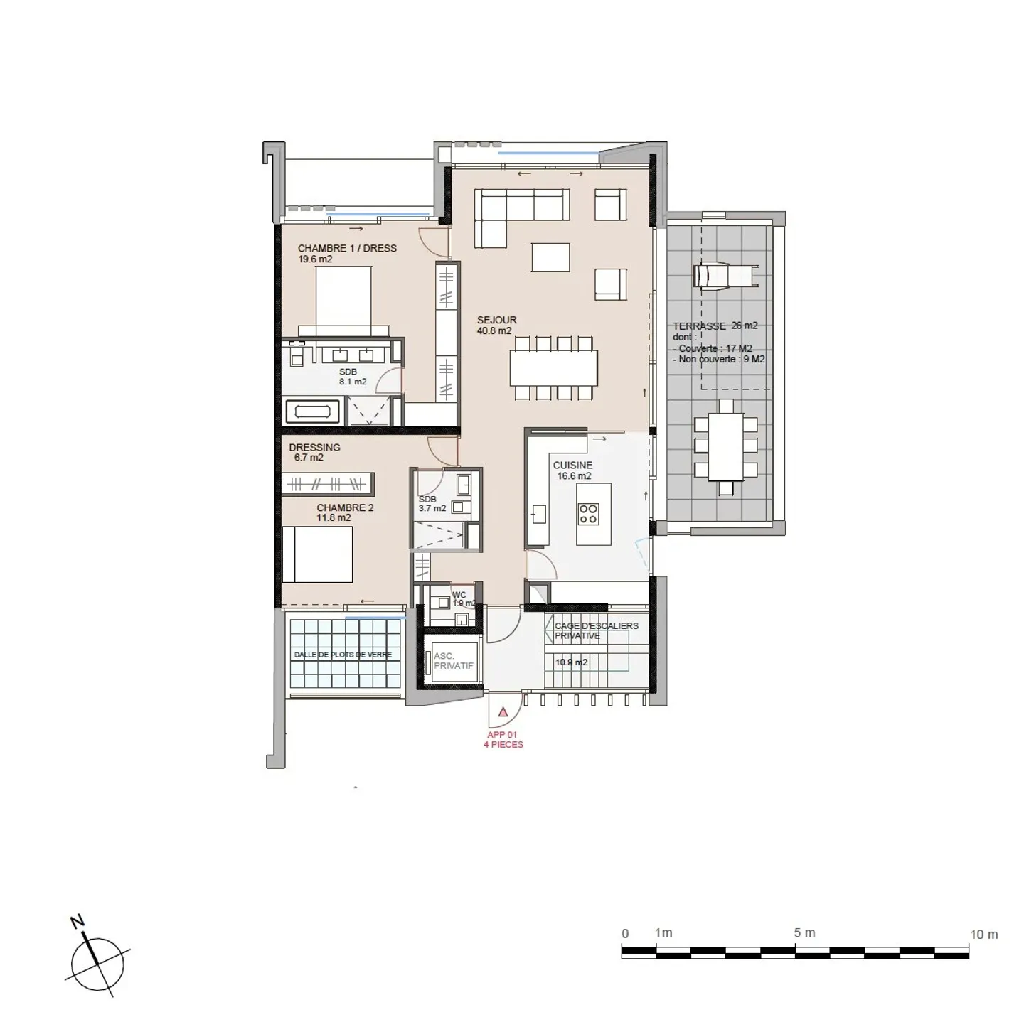 Élégant duplex neuf de 4 pièces au coeur de Genève - Foto 8 von 9