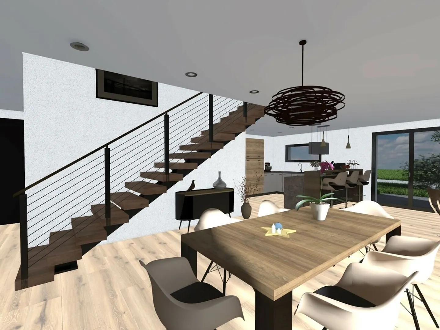 For sale modern semi-detached villa with 6 rooms under construction in Courgenay - Photo 4 of 6