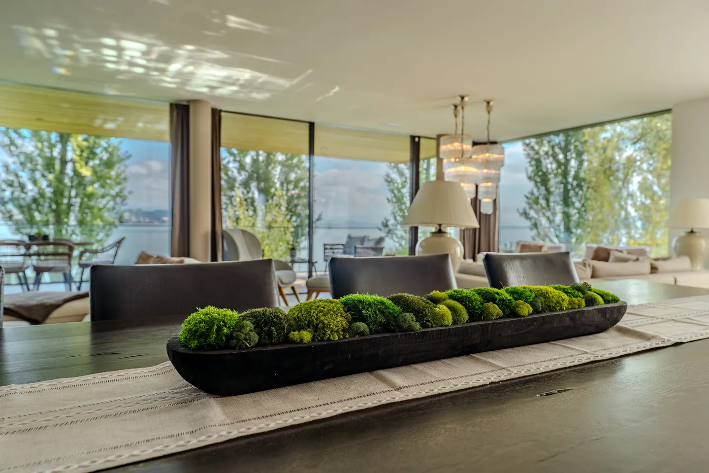 Luxurious 5.5-room apartment with lake and mountain views in exclusive park - Photo 3 of 13