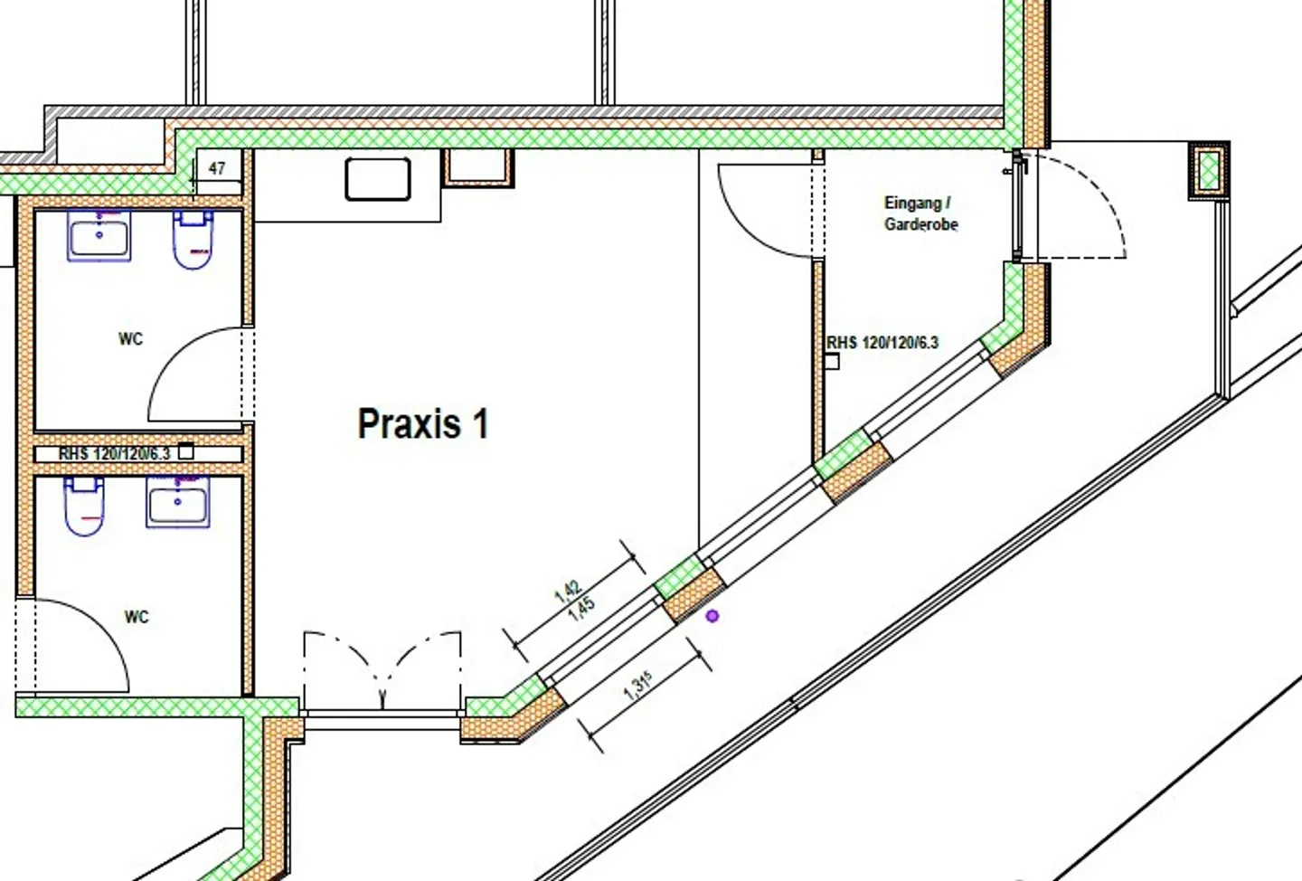 Espace de pratique avec grand balcon dans un nouveau bâtiment moderne - Photo 5 sur 6