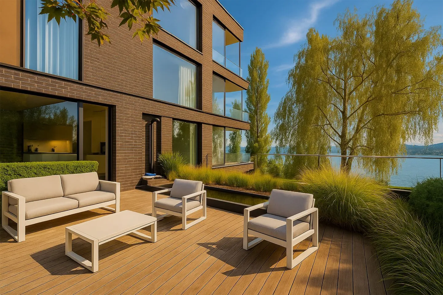 Luxurious 5.5-room apartment with lake and mountain views in exclusive park - Photo 10 of 13