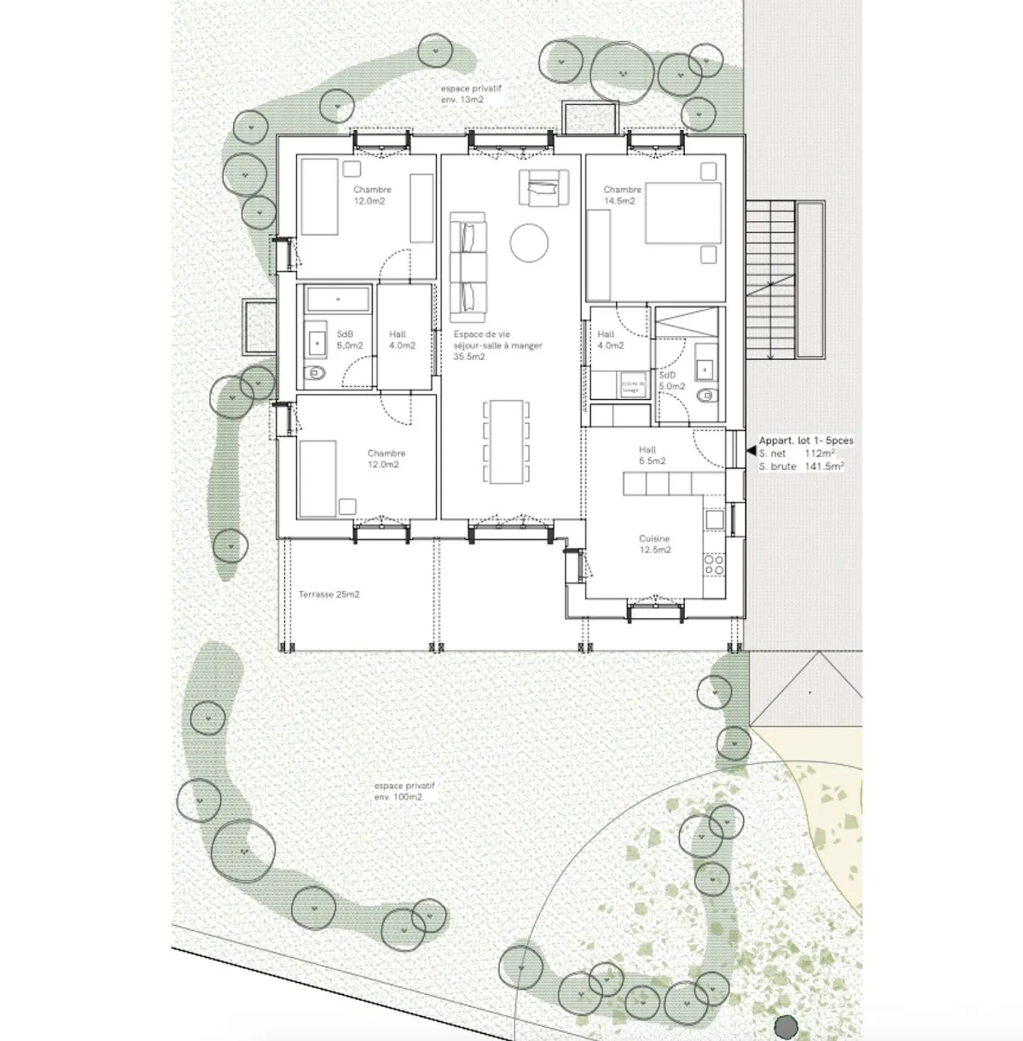 LOT 1 | RARE OPPORTUNITY IN CÉLIGNY | SUPERB 5-ROOM APARTMENT WITH 26 M² TERRACE - Photo 12 of 13
