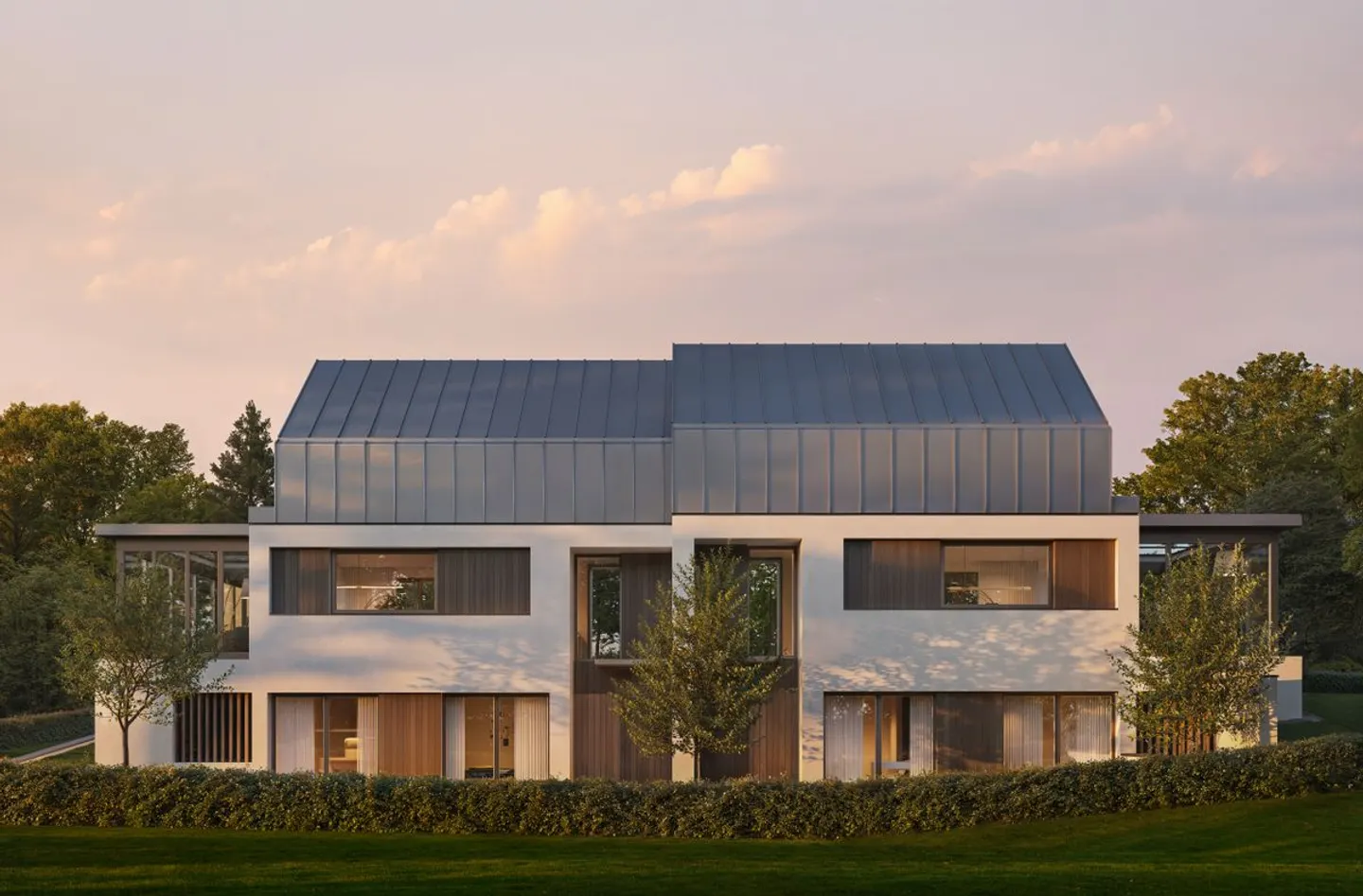 NEUES PROJEKT | MODERNE DOPPELHAUSHÄLFTE IN PREGNY-CHAMBÉSY | Villa A - Foto 3 von 13