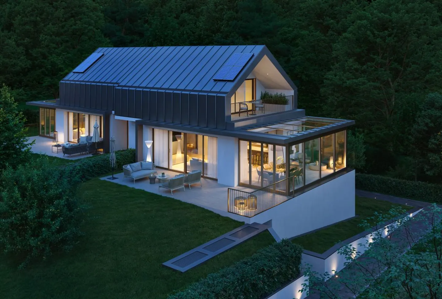 NEUES PROJEKT | MODERNE DOPPELHAUSHÄLFTE IN PREGNY-CHAMBÉSY | Villa A - Foto 4 von 13
