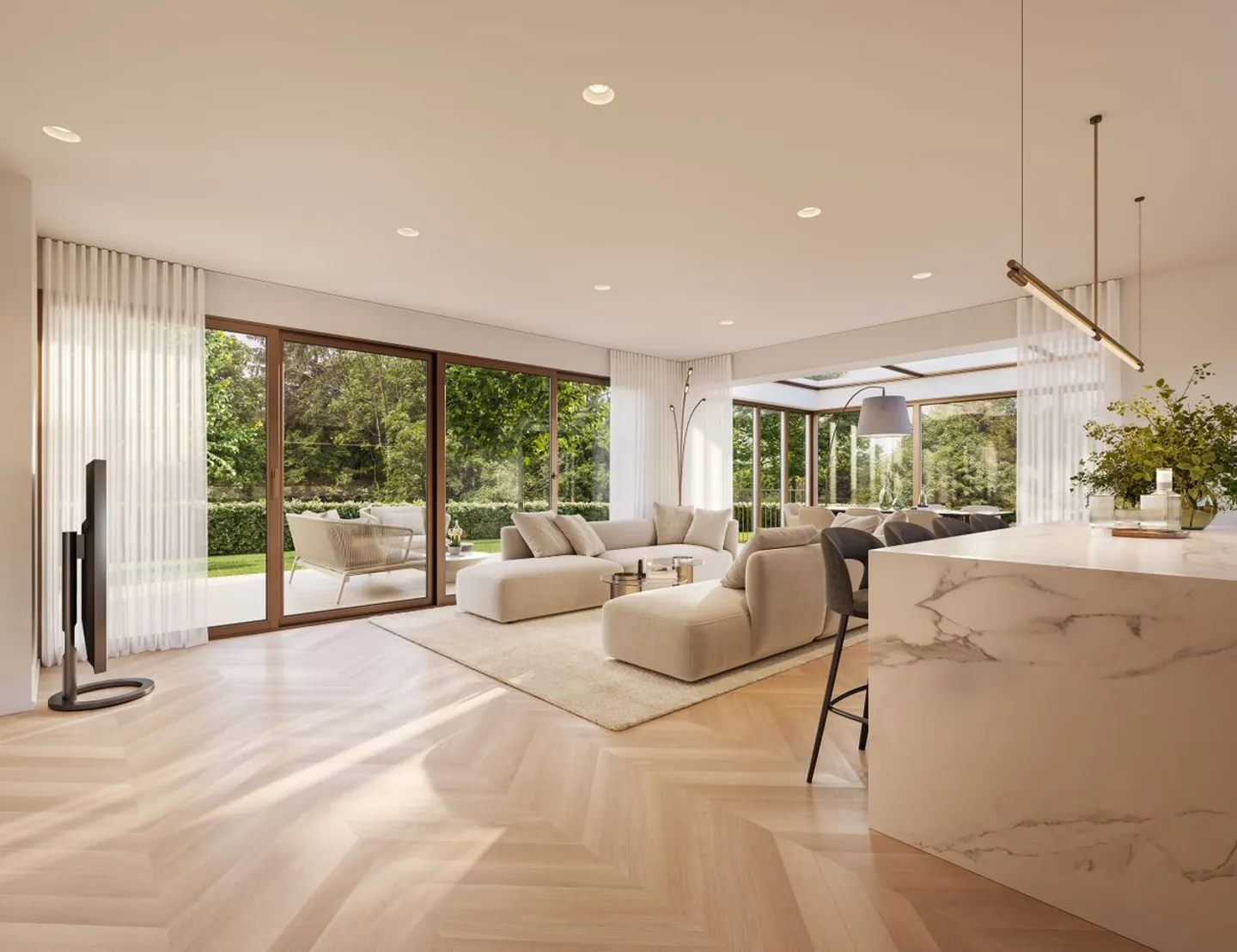 NEUES PROJEKT | MODERNE DOPPELHAUSHÄLFTE IN PREGNY-CHAMBÉSY | Villa A - Foto 6 von 13