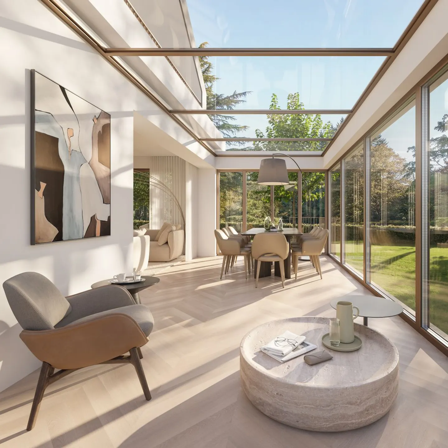 NEUES PROJEKT | MODERNE DOPPELHAUSHÄLFTE IN PREGNY-CHAMBÉSY | Villa A - Foto 9 von 13