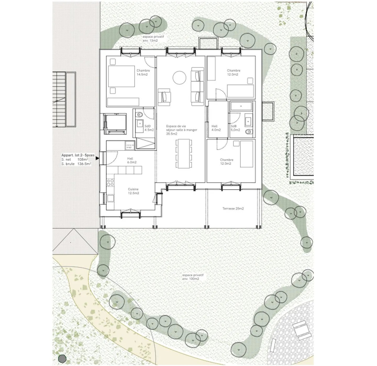 LOT 2 | SELTENE GELEGENHEIT IN CÉLIGNY | WUNDERSCHÖNE 5-ZIMMER-WOHNUNG MIT 26 M² TERRASSE - Foto 12 von 12