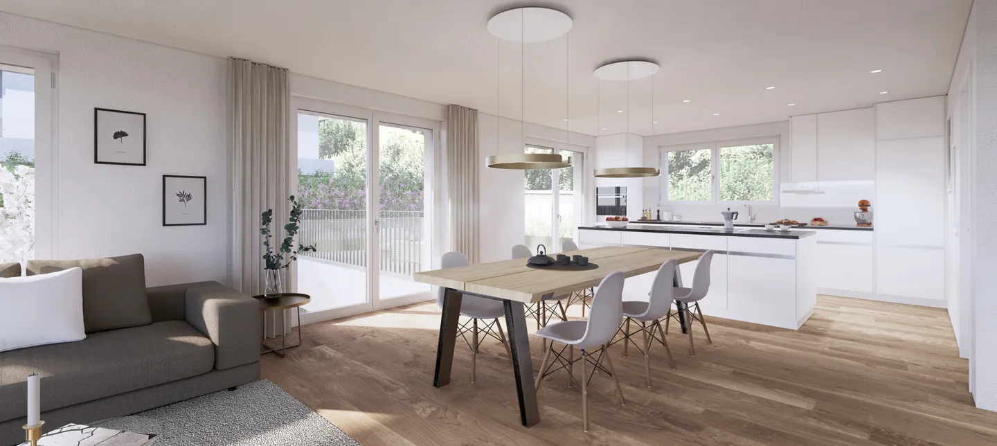 4 camere nuovo edificio a Chur - vivere in città, godere della natura - Foto 1 di 3
