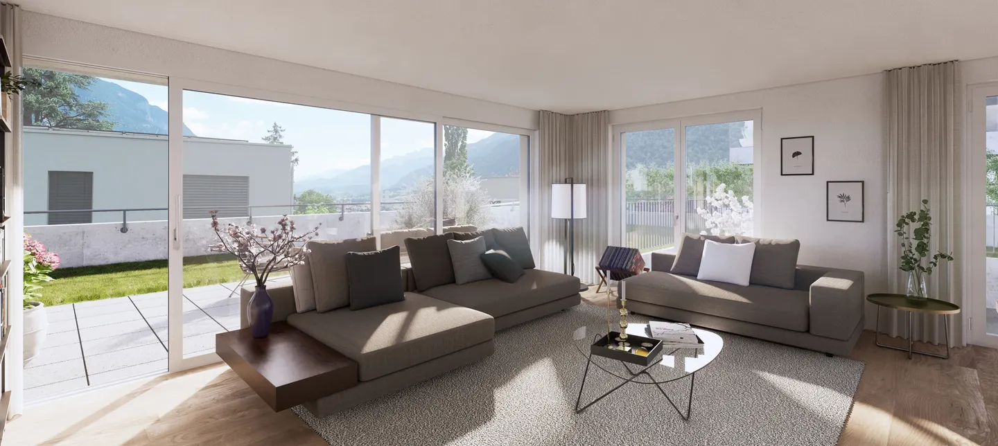 4 camere nuovo edificio a Chur - vivere in città, godere della natura - Foto 3 di 3