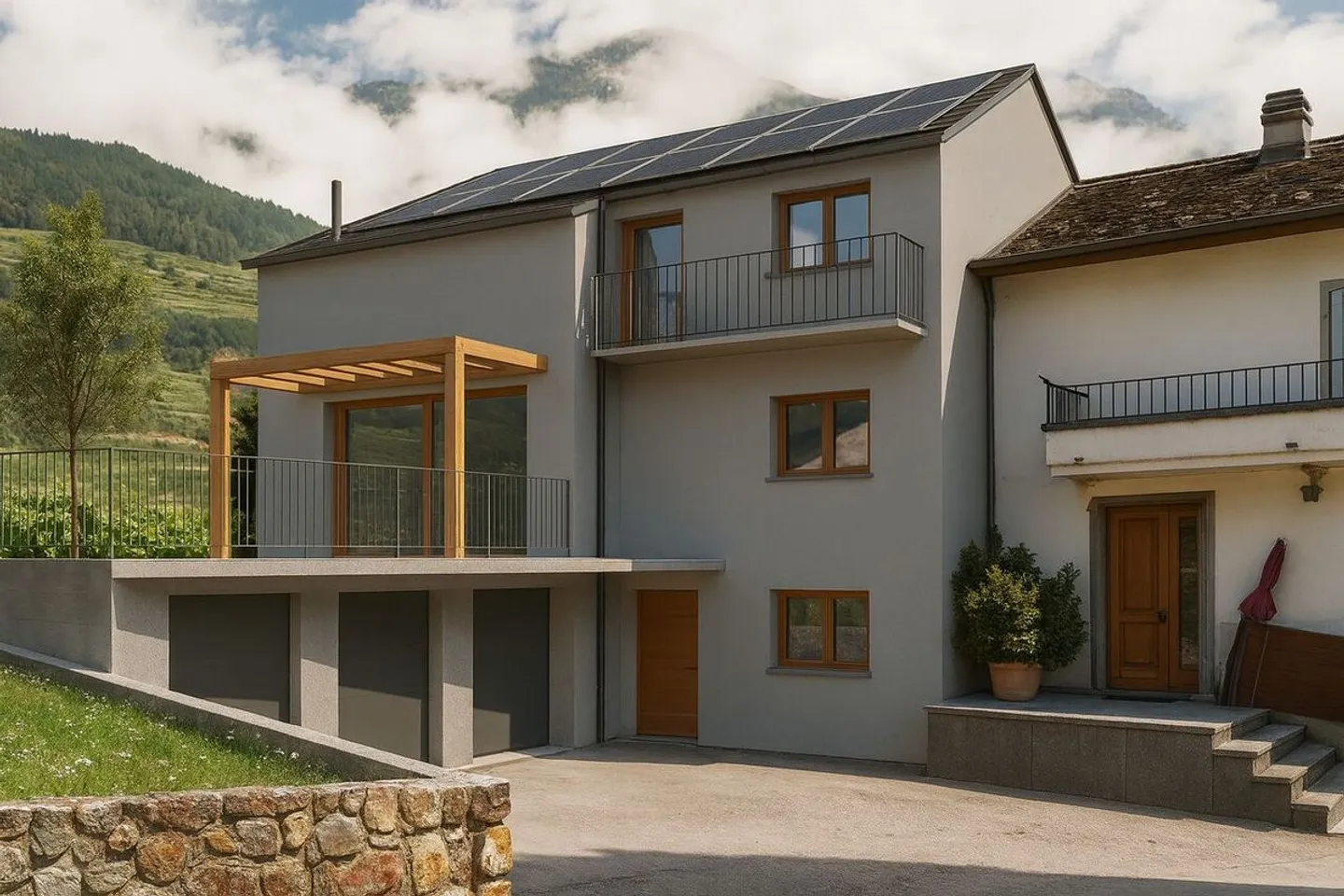 RENAISSANCE D'UN MAZOT AU COEUR DE FULLY - Foto 1 von 2