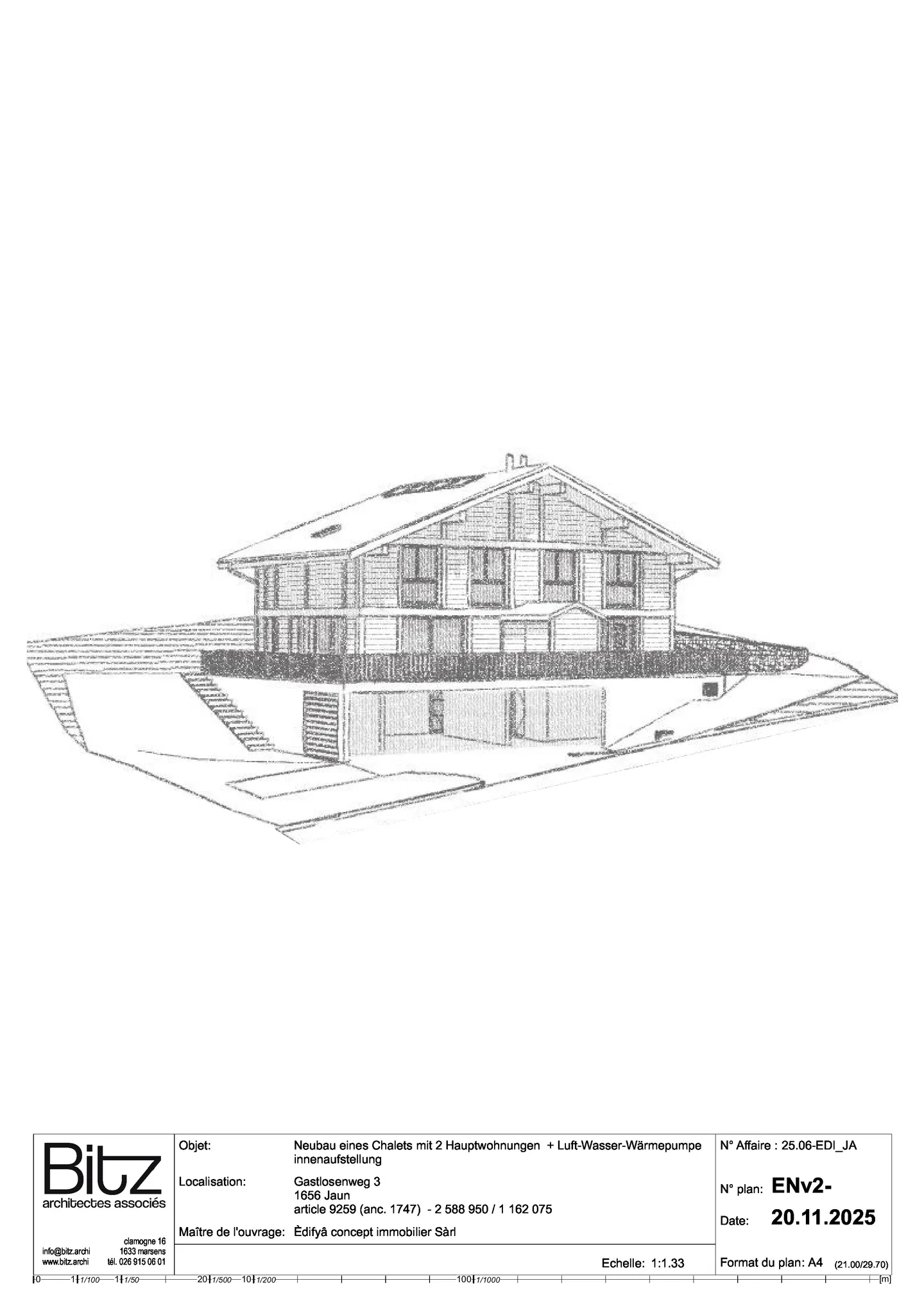 Chalet a schiera con permesso in vigore - Jaun - Foto 4 di 4