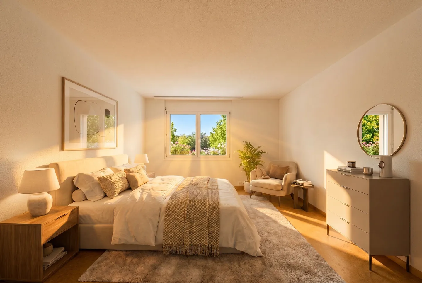 Charmant appartement de 3,5 pièces avec terrasse de jardin et jardin privé à Samstagern - Photo 7 sur 11