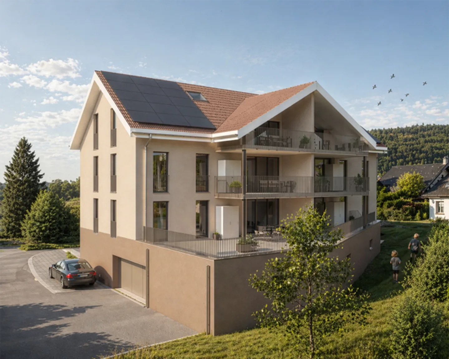 Dreamlike first occupancy in an exclusive 6-unit new building: Peace, light & school right at your doorstep! - Photo 1 of 9