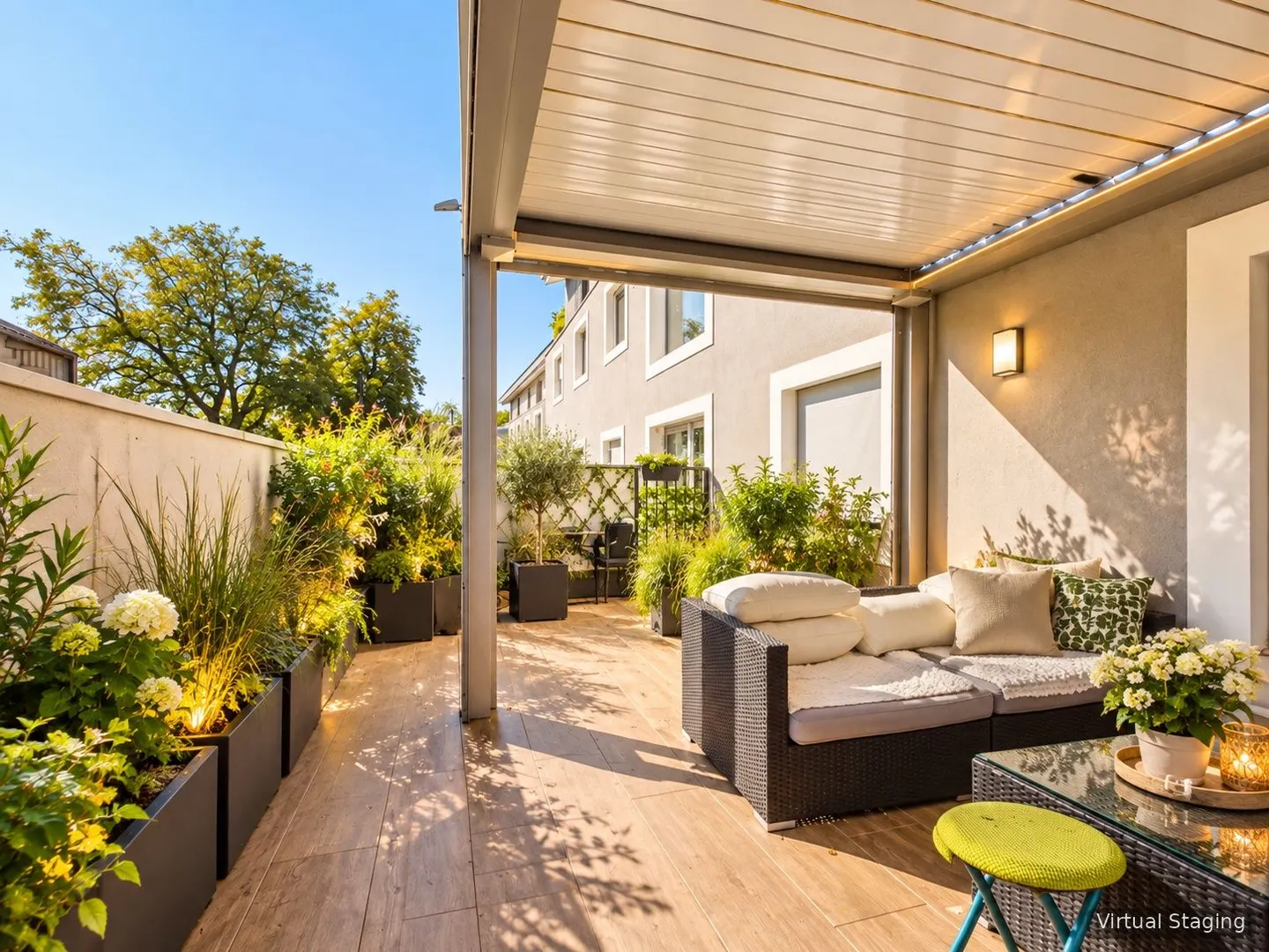 Giant Terrace of 41 m² with Bio-Climatic Pergola, High-Quality Finishes & Heat Pump! - Photo 9 of 10