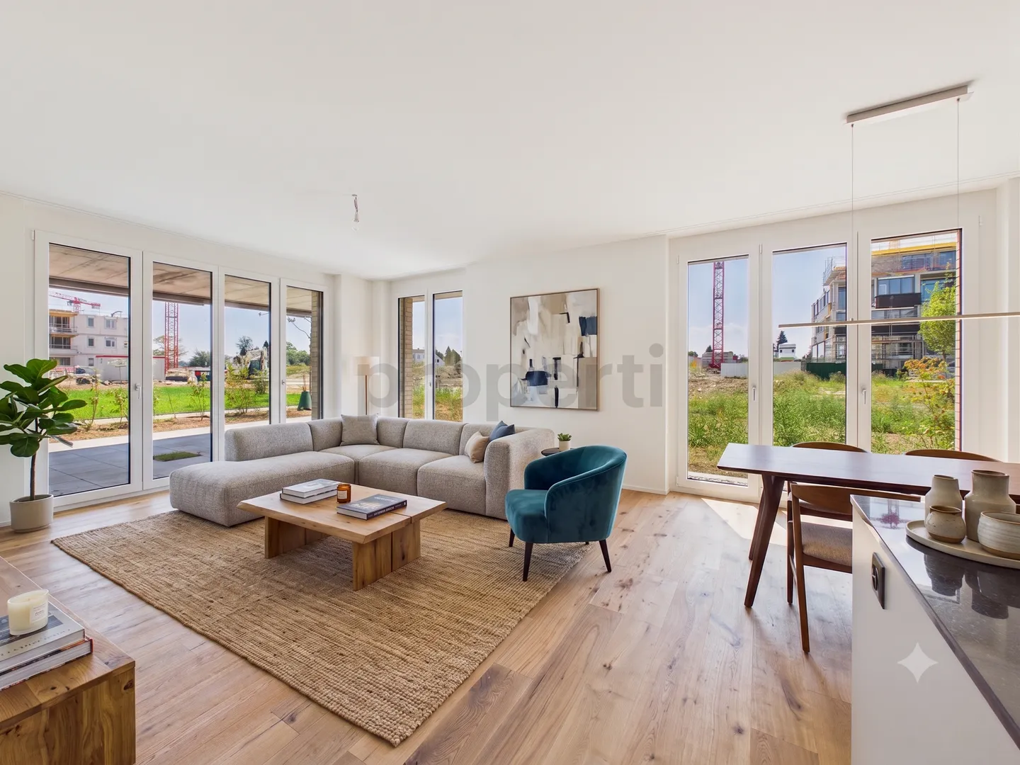 New construction / first occupancy: Own 120 m² garden with park view, 40 m² living area - Photo 4 of 13