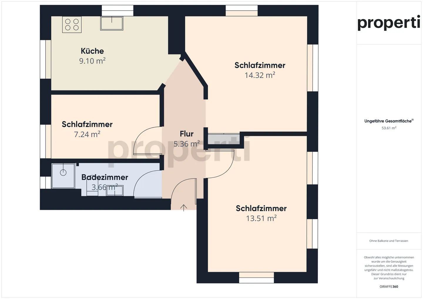3-Zimmer-Wohnung mit Gartensitzplatz in ruhiger Lage in Brunnadern - Photo 6 of 7