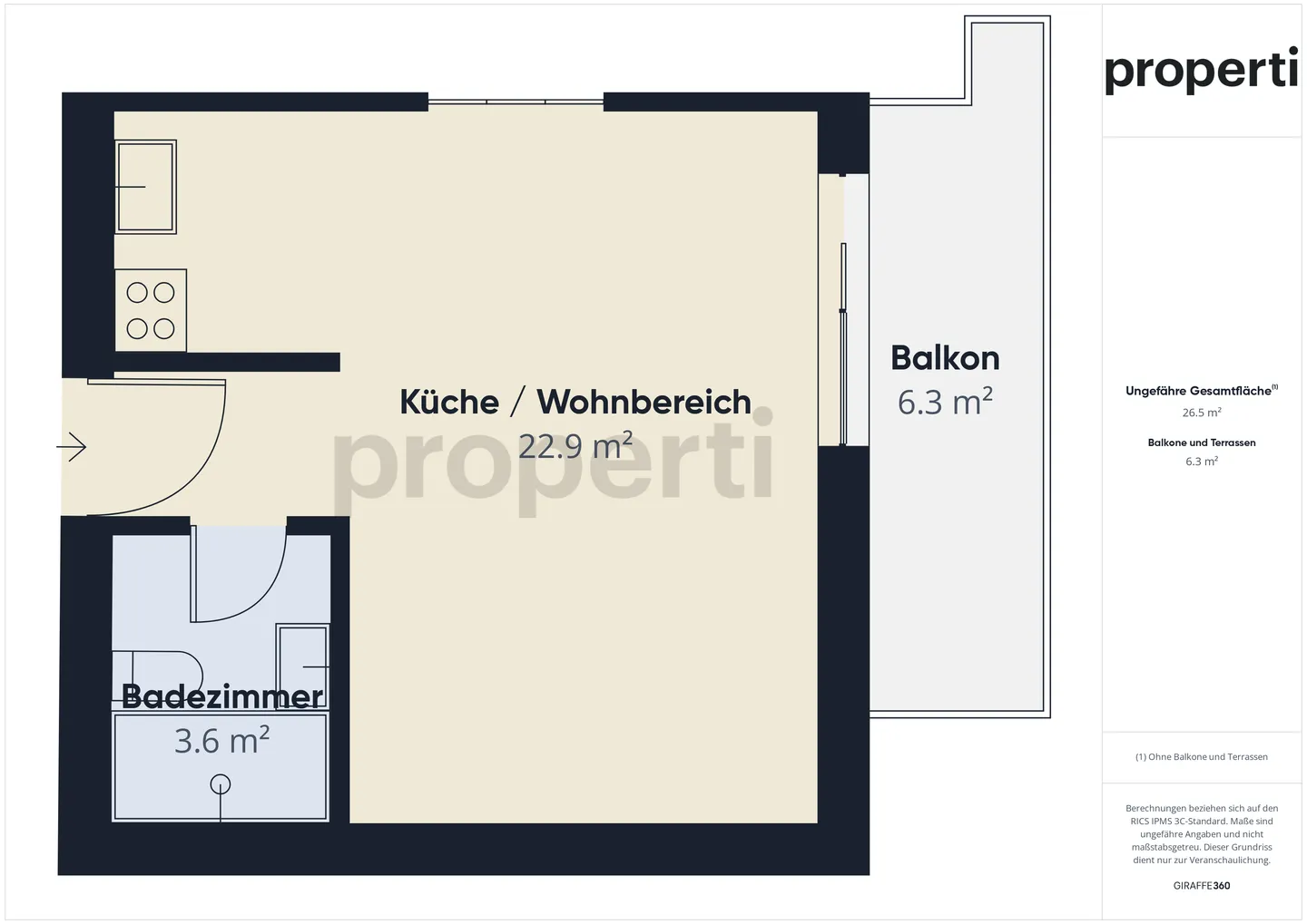 Elegantes, renoviertes Studio mit Seeblick in Paradiso - Foto 12 von 13