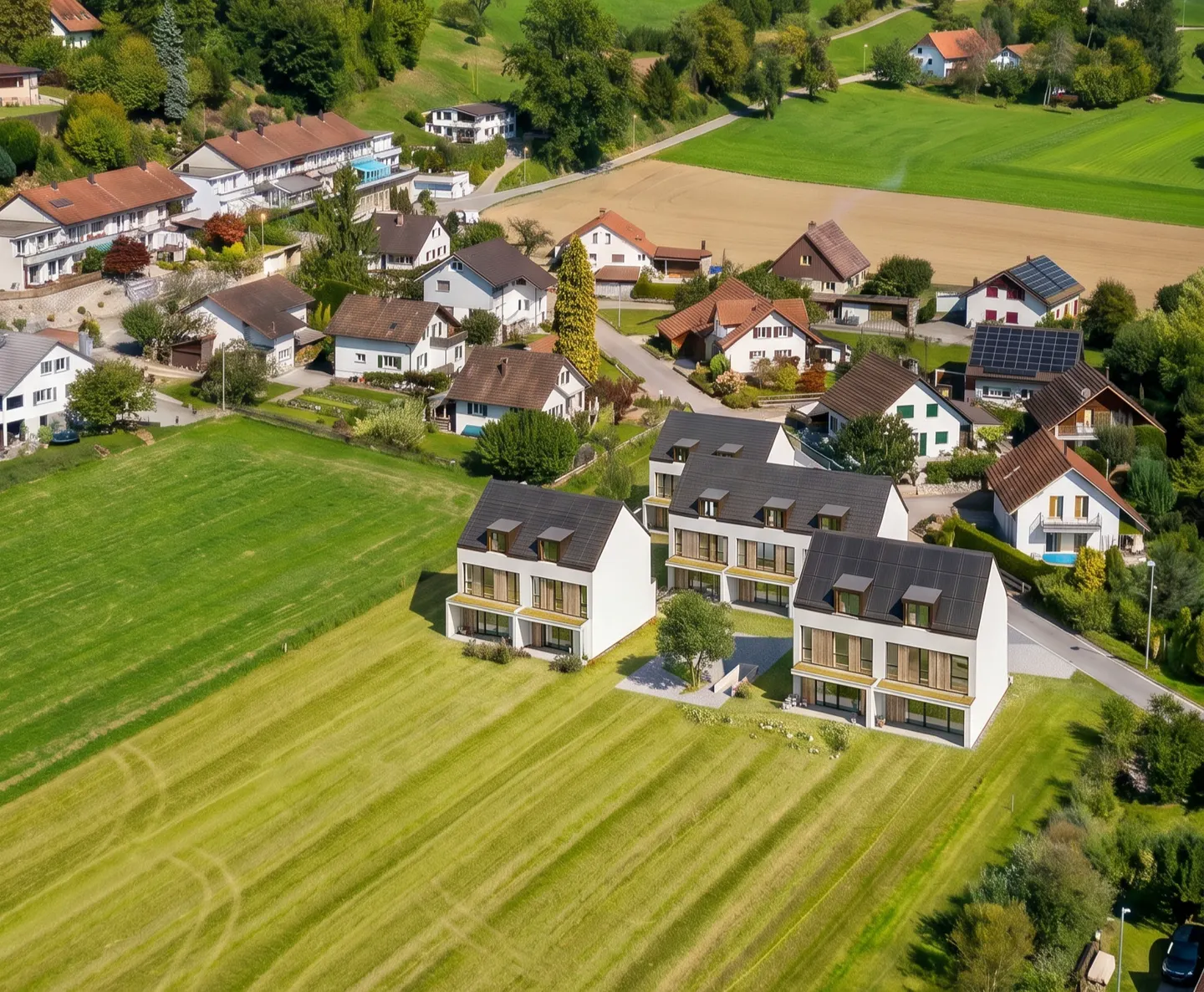 Moderne 6.5 Zimmer Neubau-Doppeleinfamilienhaus D.2 in Oberkulm AG - Foto 1 di 10