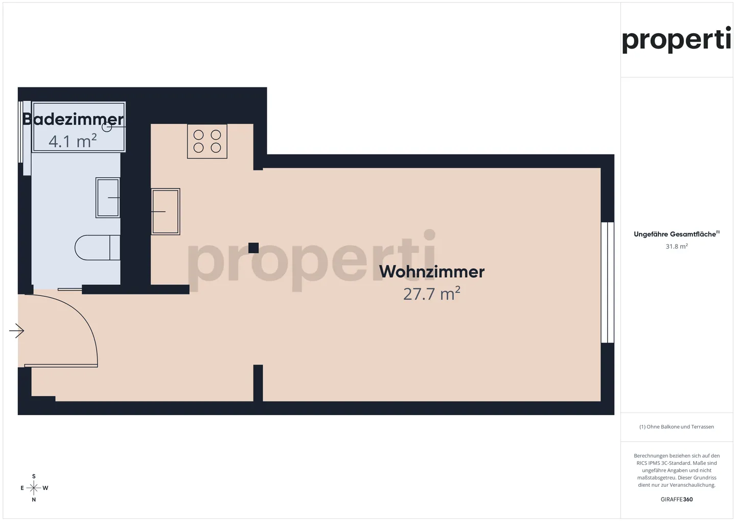 Charmante 1-Zimmer-Wohnung in Rothenburg - Foto 10 von 11