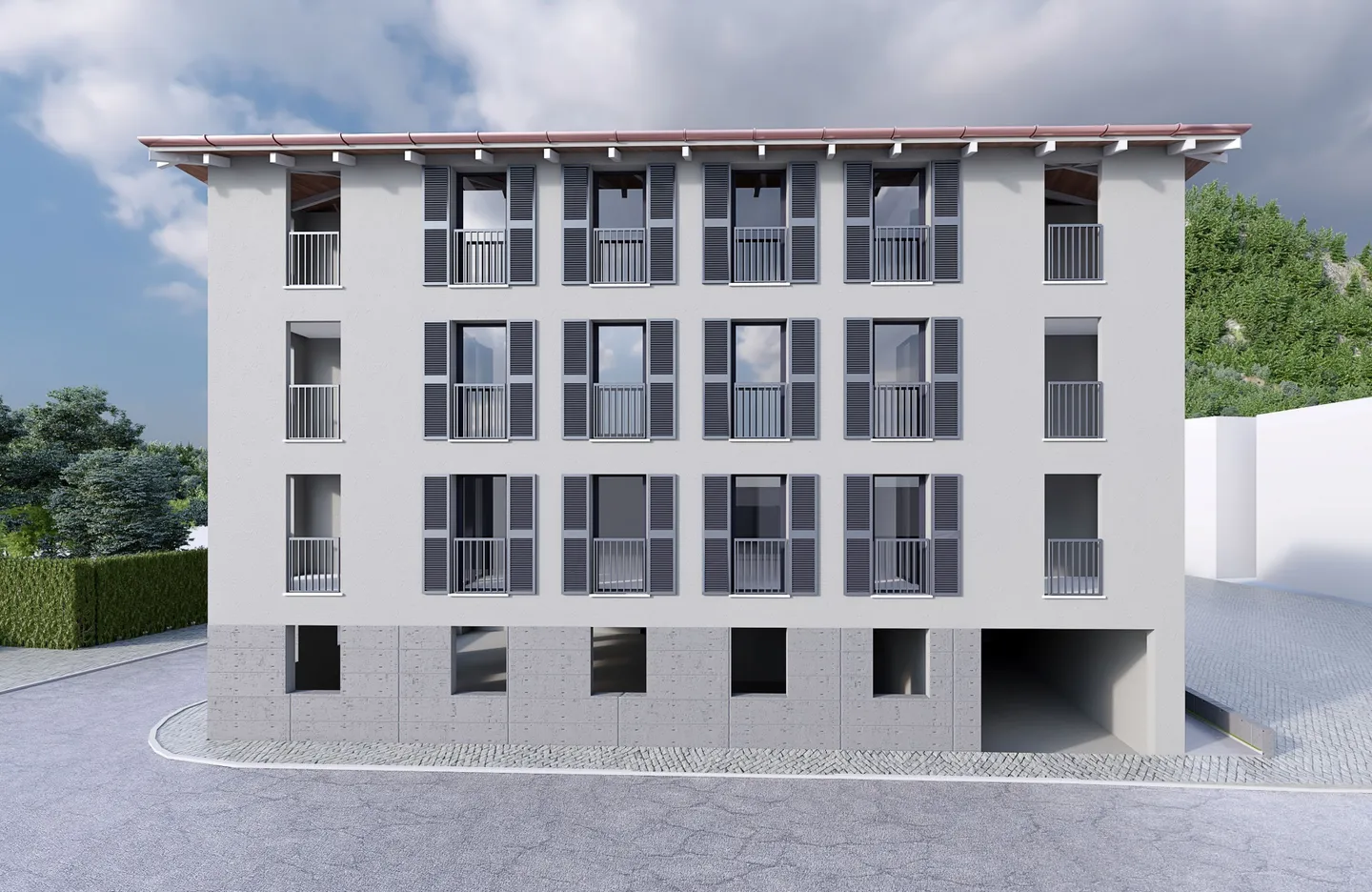 Moderno 2.5 locali appartamento con cantina e parcheggio, Biasca - Foto 2 von 6