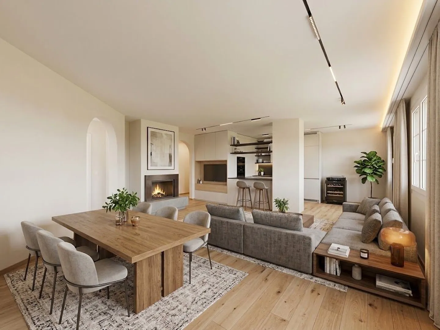 Cozy 3.5-room garden apartment with fireplace and design potential - Photo 2 of 13