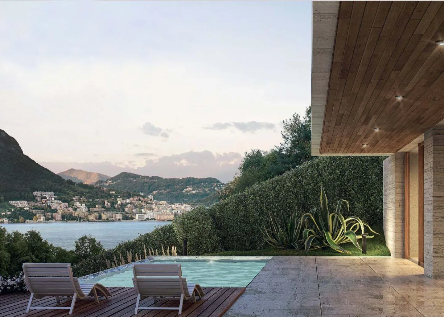 Building plot with breathtaking views of Lake Lugano - Montagnola and Approved Project for a 10-room Villa - Photo 1 of 9