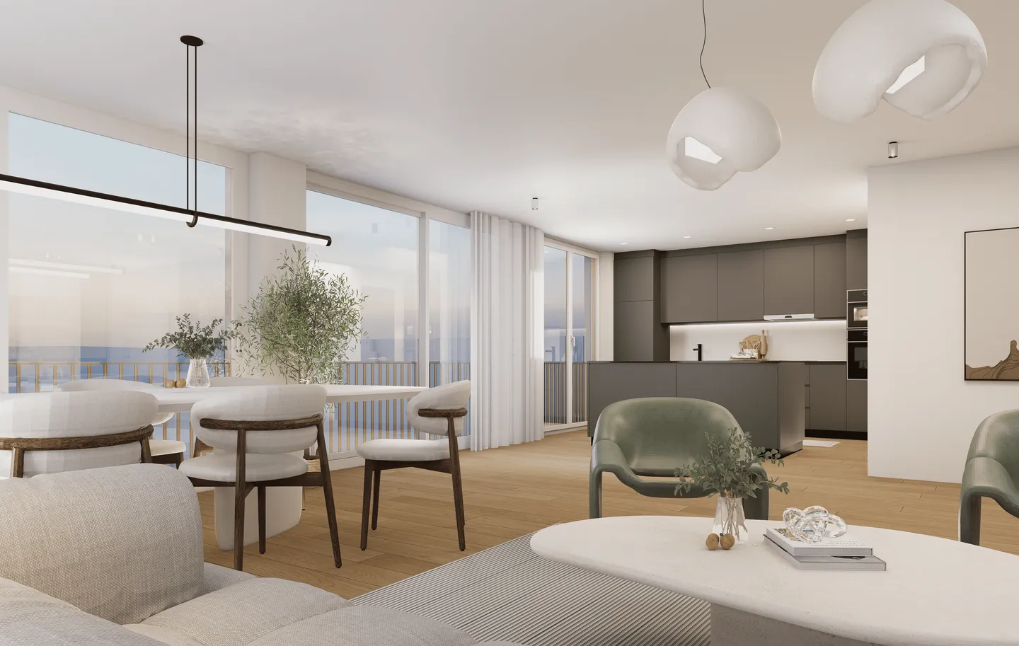 Moderne Wohnung mit Balkon in Zürich - Foto 2 von 9