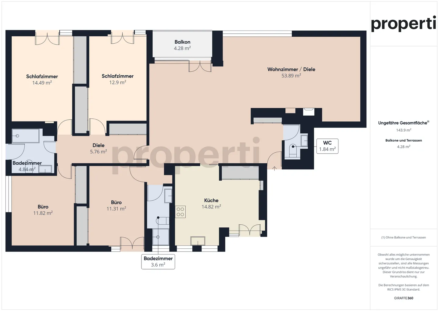 Elegante 5,5-Zimmer-Wohnung in Sorengo - Foto 11 von 12