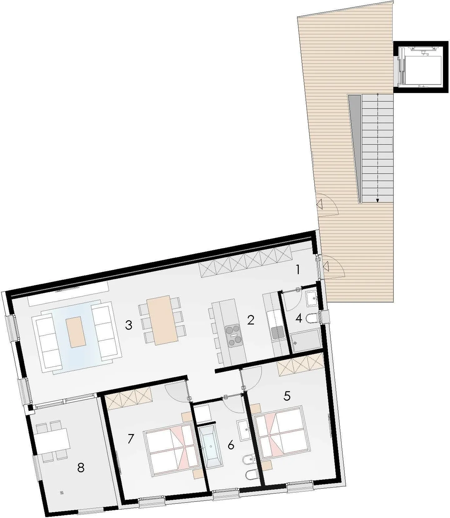 Modern 3.5 room apartment with cellar, Biasca - Photo 6 of 7