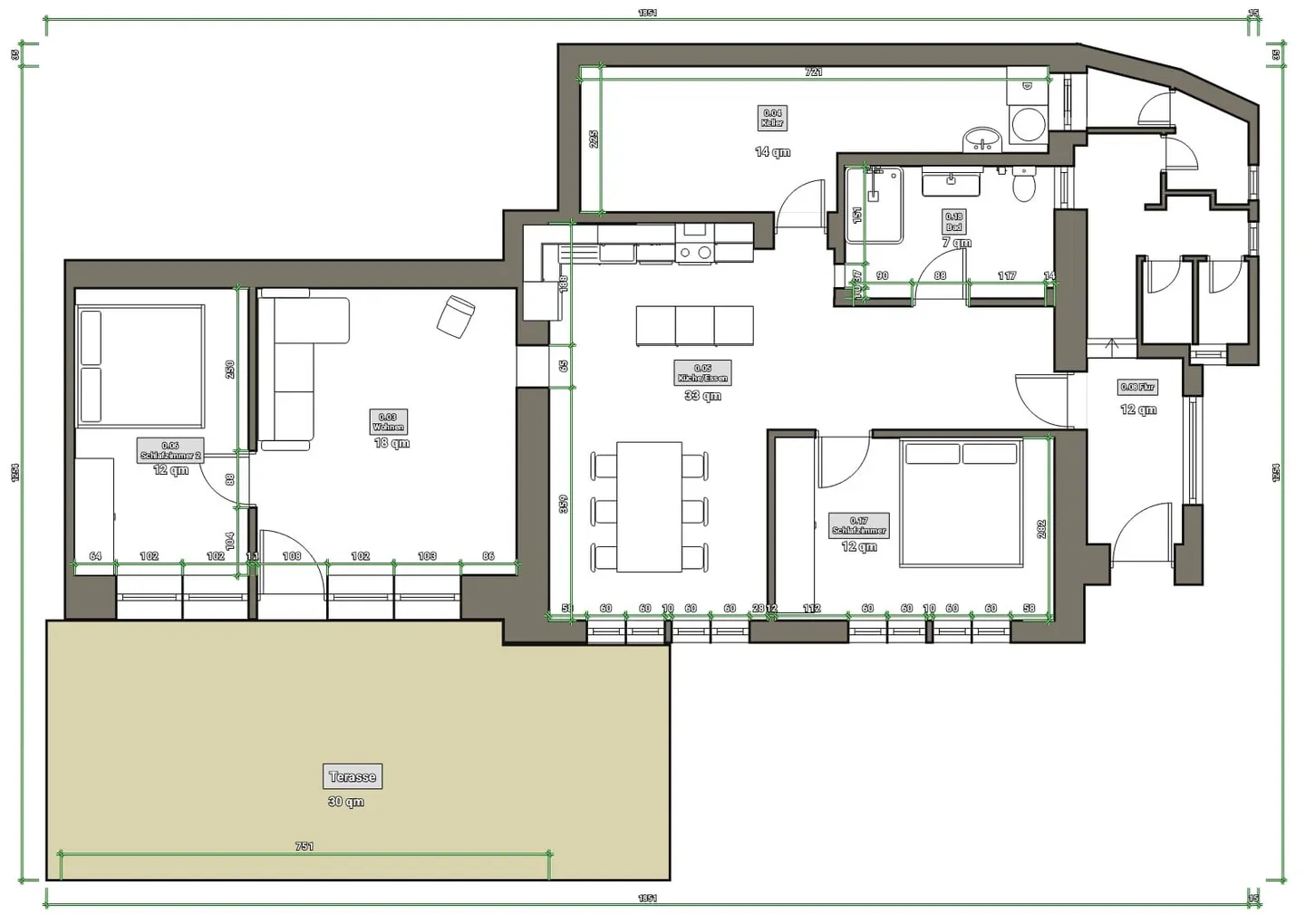 Appartamento 3.5 stanze recentemente ristrutturato con ripostiglio pratico, Wangen vicino a Olten - Foto 11 di 13