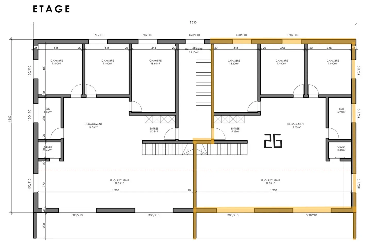 Duplex 5.5 rooms (left side) of high standing - facing nature and watercourse - Corban - Photo 4 of 10