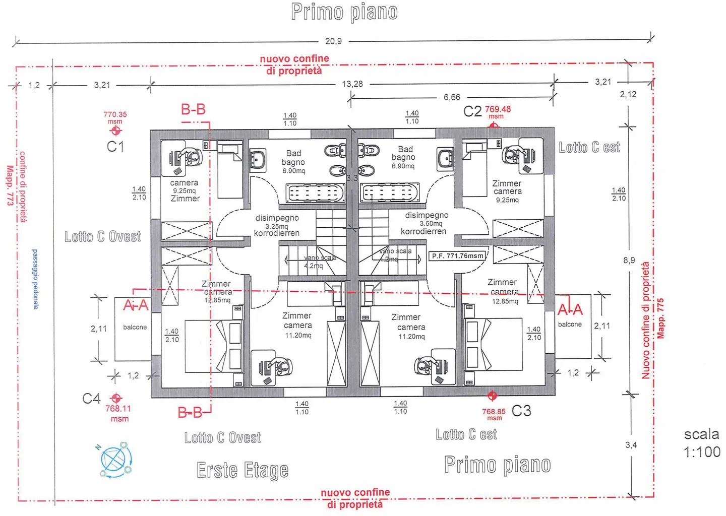 NOUVELLE CONSTRUCTION À FAIDO - MAISON JUMELÉE 4,5 PIÈCES AVEC JARDIN ET VUE SUR LA MONTAGNE - Photo 5 sur 12