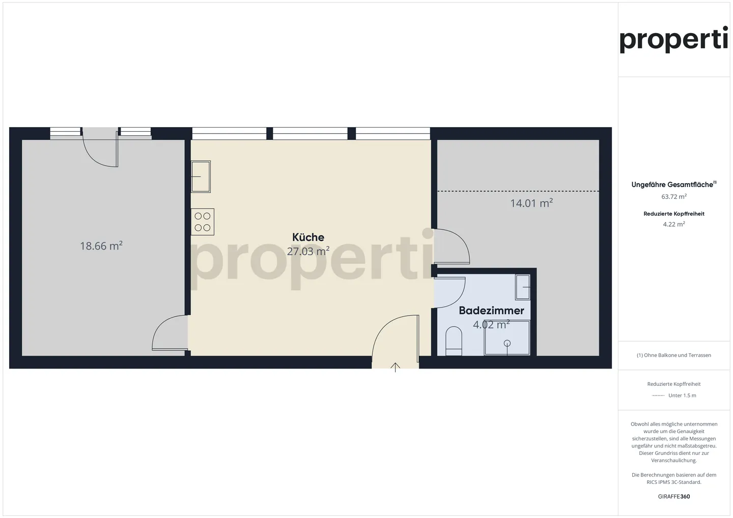 Première occupation après rénovation - Appartement de 3,5 pièces au 2ème étage à Waldenburg - Photo 6 sur 7