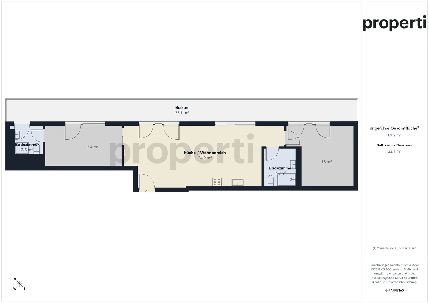 Appartamento moderno 3.5 locali con balcone, Basilea - Foto 9 di 10